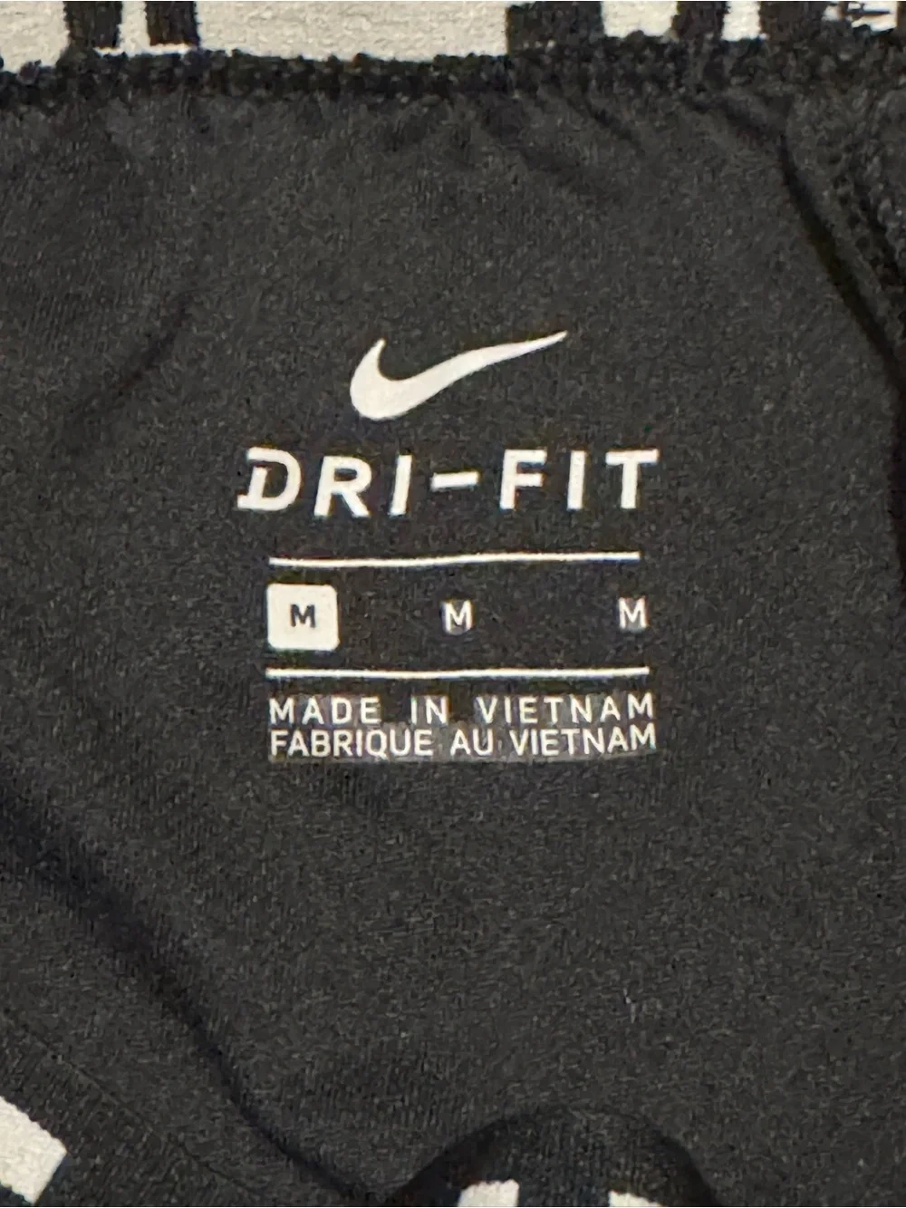Nike Black Dri-FIT Athletic Shorts with White Logo